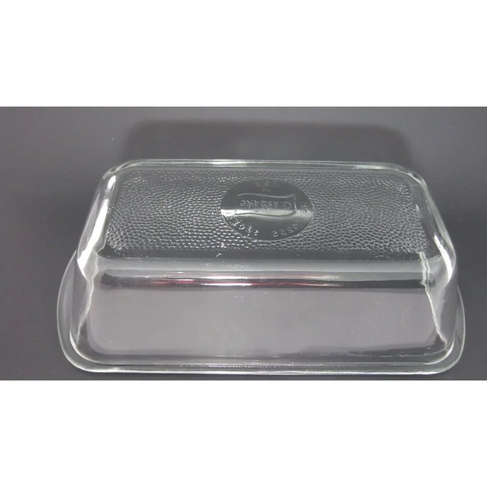 Glasbake 1 Qt. Clear USA J522 Vintage Glass Loaf Baking Dish